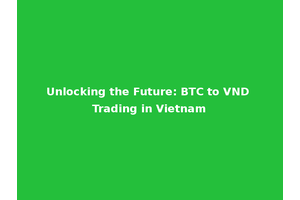 Unlocking the Future: BTC to VND Trading in Vietnam