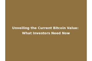 Unveiling the Current Bitcoin Value: What Investors Need Now