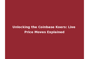 Unlocking the Coinbase Koers: Live Price Moves Explained
