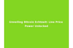 Unveiling Bitcoin Echtzeit: Live Price Power Unlocked