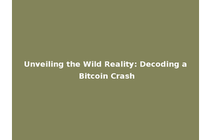 Unveiling the Wild Reality: Decoding a Bitcoin Crash