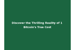 Discover the Thrilling Reality of 1 Bitcoin's True Cost