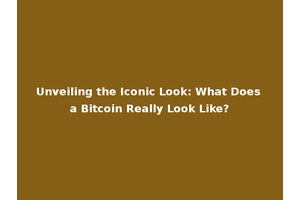 Unveiling the Iconic Look: What Does a Bitcoin Really Look Like?