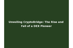 Unveiling CryptoBridge: The Rise and Fall of a DEX Pioneer