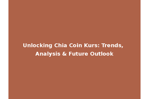 Unlocking Chia Coin Kurs: Trends, Analysis & Future Outlook