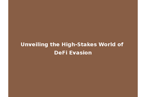 Unveiling the High-Stakes World of DeFi Evasion