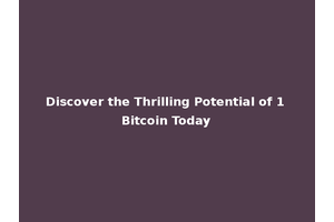Discover the Thrilling Potential of 1 Bitcoin Today