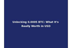 Unlocking 0.0005 BTC: What It's Really Worth in USD