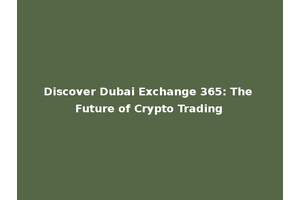 Discover Dubai Exchange 365: The Future of Crypto Trading