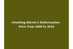 Unveiling Bitcoin's Rollercoaster: Price From 2009 to 2018