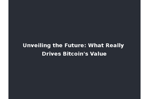 Unveiling the Future: What Really Drives Bitcoin's Value