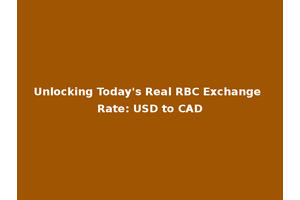Unlocking Today's Real RBC Exchange Rate: USD to CAD