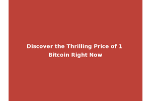 Discover the Thrilling Price of 1 Bitcoin Right Now