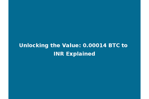 Unlocking the Value: 0.00014 BTC to INR Explained