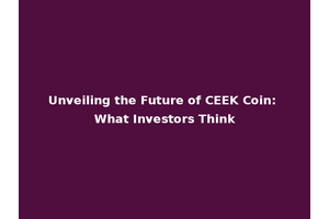 Unveiling the Future of CEEK Coin: What Investors Think