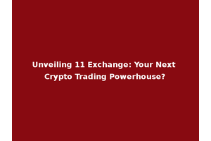 Unveiling 11 Exchange: Your Next Crypto Trading Powerhouse?