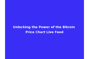 Unlocking the Power of the Bitcoin Price Chart Live Feed