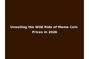 Unveiling the Wild Ride of Meme Coin Prices in 2026