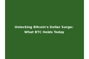 Unlocking Bitcoin's Dollar Surge: What BTC Holds Today