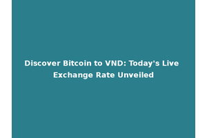 Discover Bitcoin to VND: Today's Live Exchange Rate Unveiled