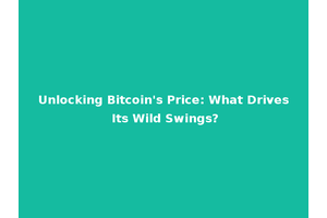 Unlocking Bitcoin's Price: What Drives Its Wild Swings?