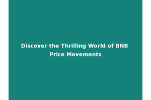 Discover the Thrilling World of BNB Price Movements