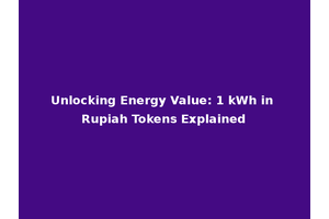 Unlocking Energy Value: 1 kWh in Rupiah Tokens Explained