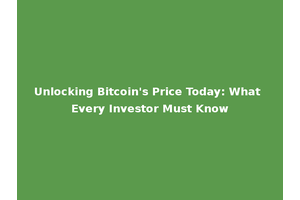 Unlocking Bitcoin's Price Today: What Every Investor Must Know