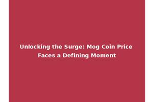 Unlocking the Surge: Mog Coin Price Faces a Defining Moment