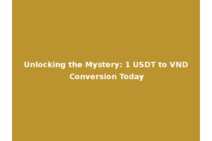 Unlocking the Mystery: 1 USDT to VND Conversion Today