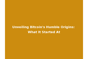 Unveiling Bitcoin's Humble Origins: What It Started At
