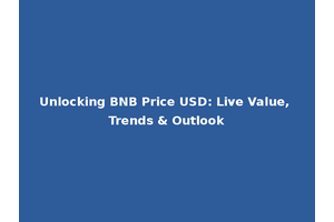 Unlocking BNB Price USD: Live Value, Trends & Outlook