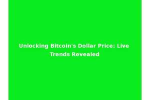 Unlocking Bitcoin's Dollar Price: Live Trends Revealed