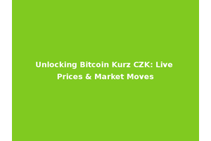 Unlocking Bitcoin Kurz CZK: Live Prices & Market Moves