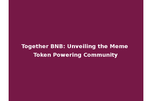 Together BNB: Unveiling the Meme Token Powering Community
