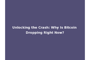 Unlocking the Crash: Why Is Bitcoin Dropping Right Now?