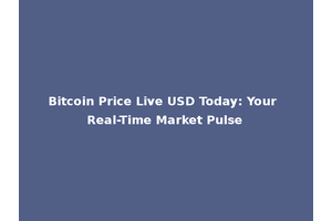 Bitcoin Price Live USD Today: Your Real-Time Market Pulse