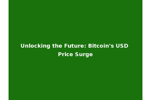 Unlocking the Future: Bitcoin's USD Price Surge