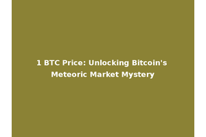 1 BTC Price: Unlocking Bitcoin's Meteoric Market Mystery