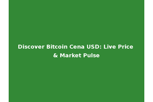 Discover Bitcoin Cena USD: Live Price & Market Pulse