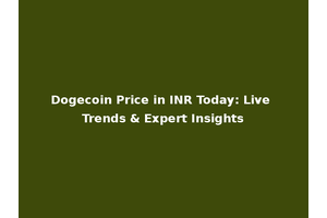 Dogecoin Price in INR Today: Live Trends & Expert Insights
