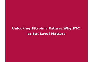 Unlocking Bitcoin's Future: Why BTC at Sat Level Matters