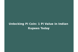 Unlocking Pi Coin: 1 Pi Value in Indian Rupees Today