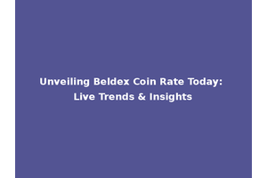 Unveiling Beldex Coin Rate Today: Live Trends & Insights