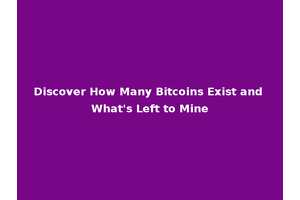 Discover How Many Bitcoins Exist and What's Left to Mine
