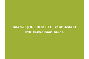 Unlocking 0.00012 BTC: Your Instant INR Conversion Guide