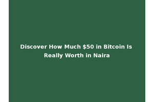 Discover How Much $50 in Bitcoin Is Really Worth in Naira