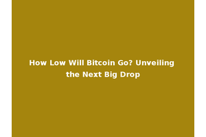 How Low Will Bitcoin Go? Unveiling the Next Big Drop