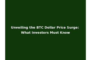Unveiling the BTC Dollar Price Surge: What Investors Must Know