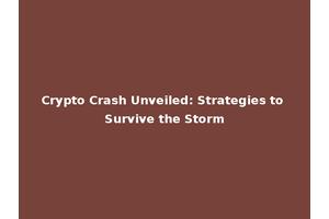 Crypto Crash Unveiled: Strategies to Survive the Storm